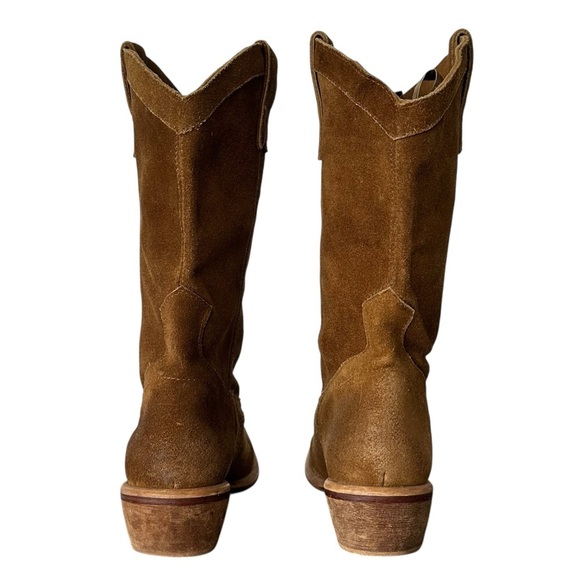 Bronx Ky-rie slouchy western Cowgirl boots in chestnut brown suede Size 10 - Picture 6 of 10